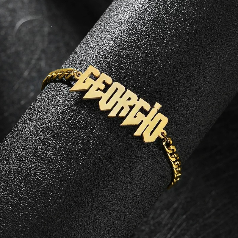 Personal Name Thick Chain Bracelet