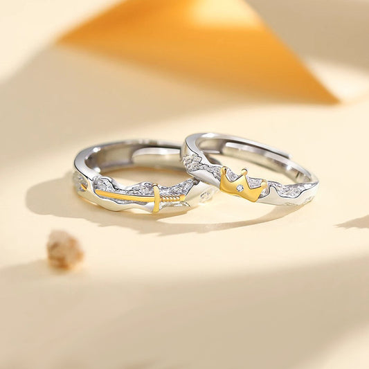 Knight and Princess Matching Rings Set