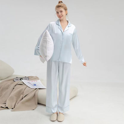 Custom Embroidered Satin Pajamas Set for Women (Exclusive Gift Box Included)