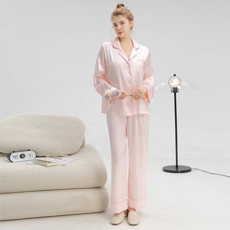 Custom Embroidered Satin Pajamas Set for Women (Exclusive Gift Box Included)