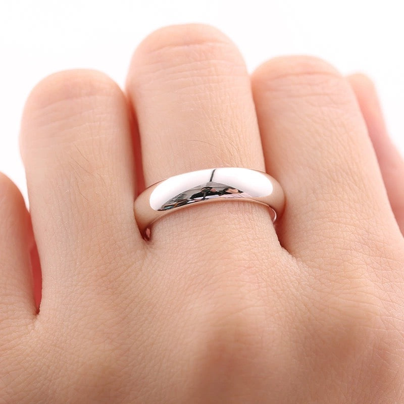 Engraved Promise Ring for Men Sterling Silver 5mm