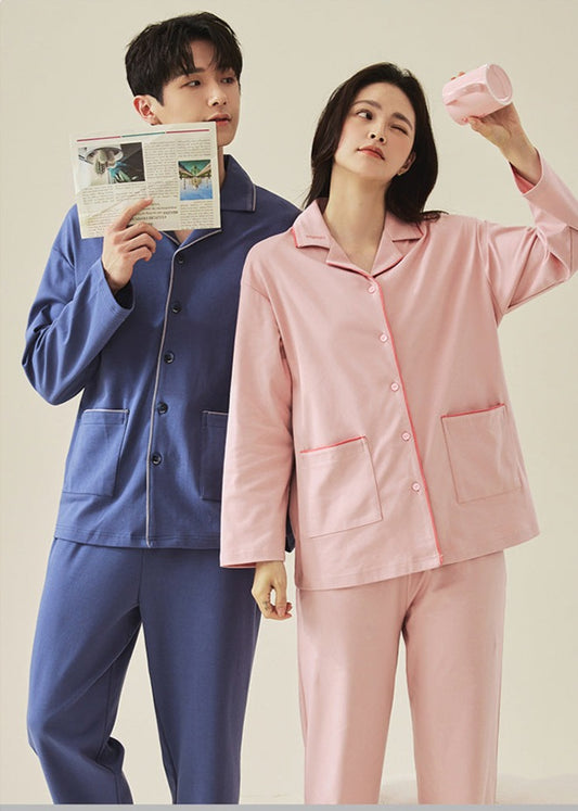 Matching Cotton Sleepwear Pjs Set for Couples