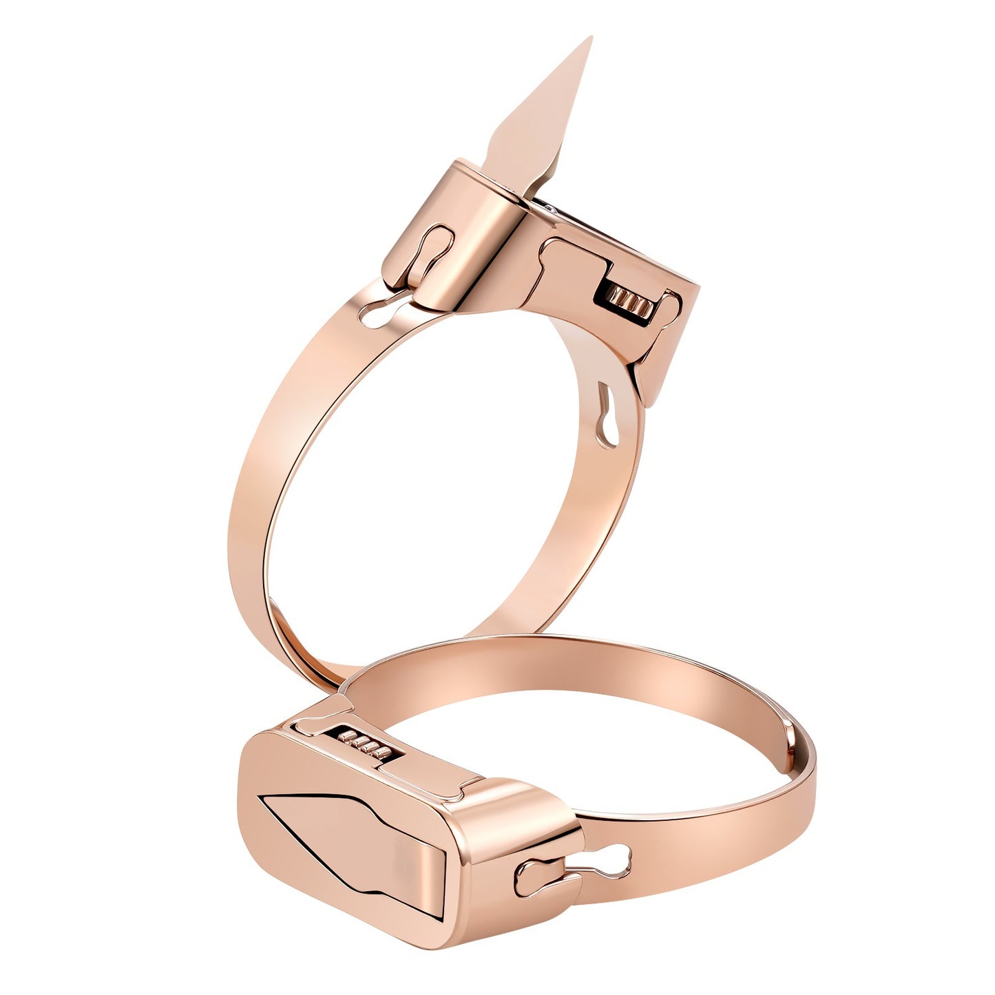 Custom Hidden Knife Self Defense Unisex Ring