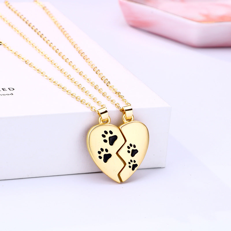 Cute Half Hearts Bff Friendship Necklaces Set