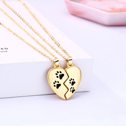 Cute Half Hearts Bff Friendship Necklaces Set