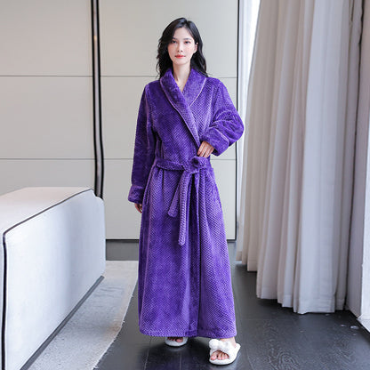 2-Piece Thickened Flannel Winter Robes for Couples