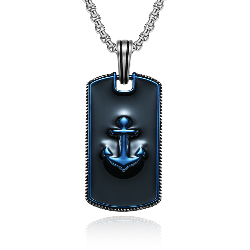 Engraved Military Pendant Army Mens Necklace