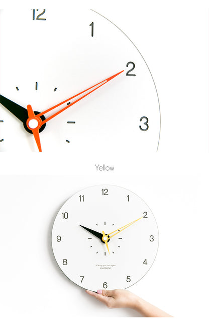 Minimalist Analog Silent White Wall Clock