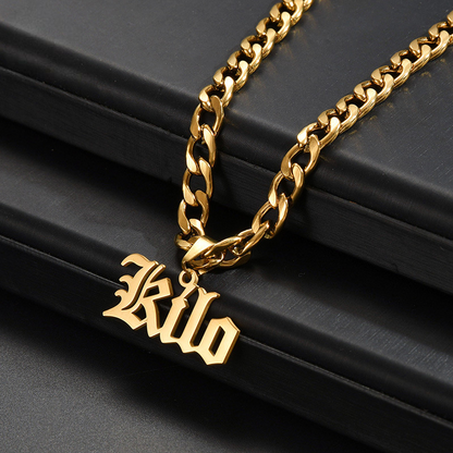 Personalized Name Thick Chain Necklace