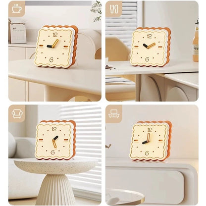 Biscuit Shaped Decorative Silent Desktop Clock