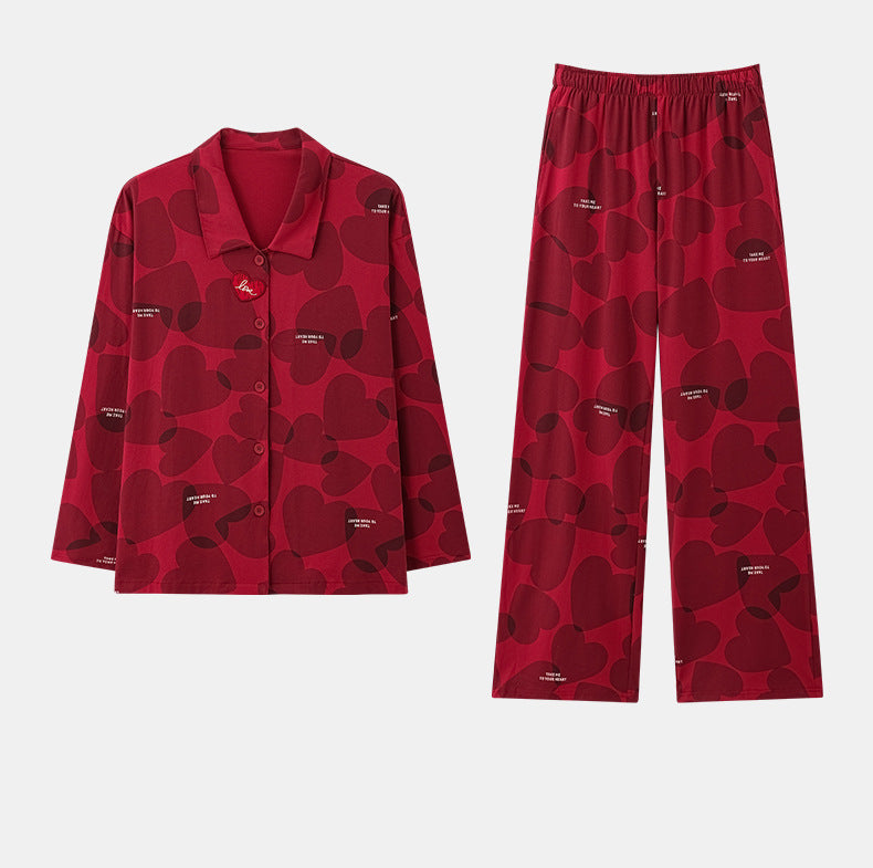 Matching Couple Pajamas Set – 100% Premium Cotton, Classic Button-Down Design