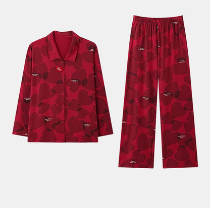 Matching Couple Pajamas Set – 100% Premium Cotton, Classic Button-Down Design