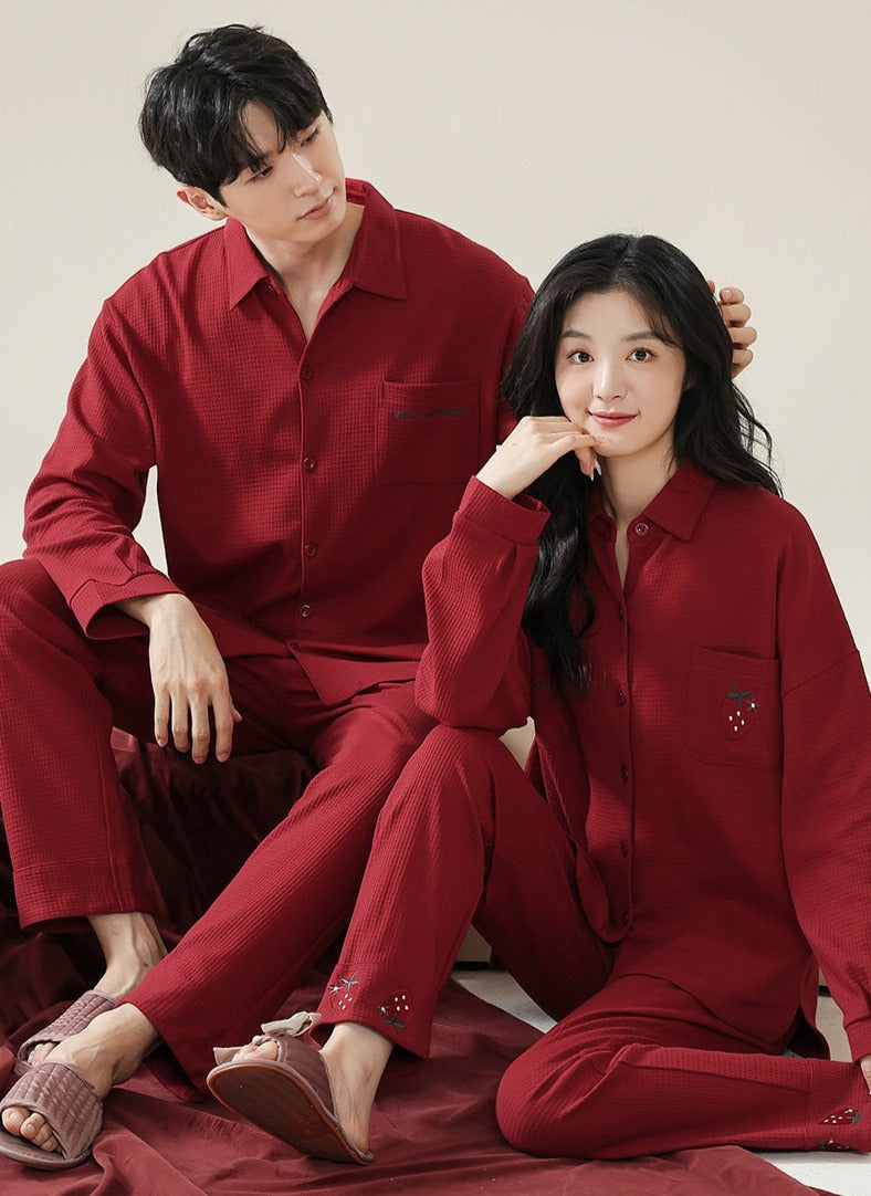 Bride and Groom Matching Nightwear Cotton Pajamas Set