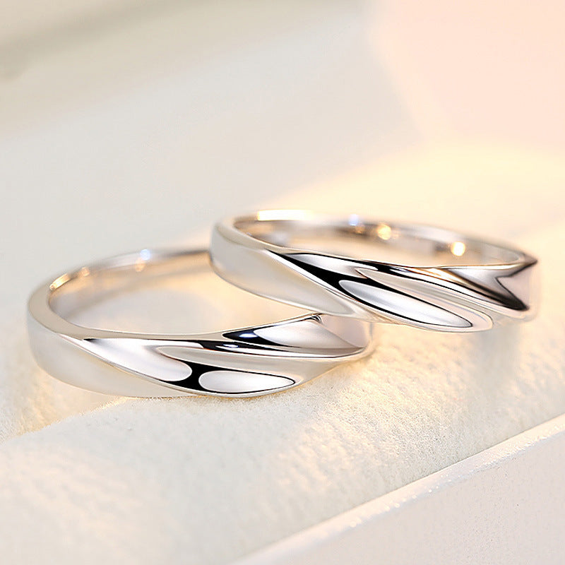 Matching Simple Wedding Bands with Names Engraved Gullei.com