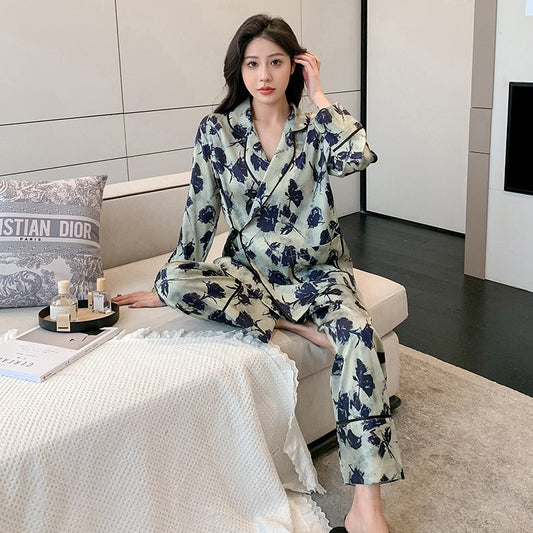 Elegant Floral Pajama Set for Women - Gullei