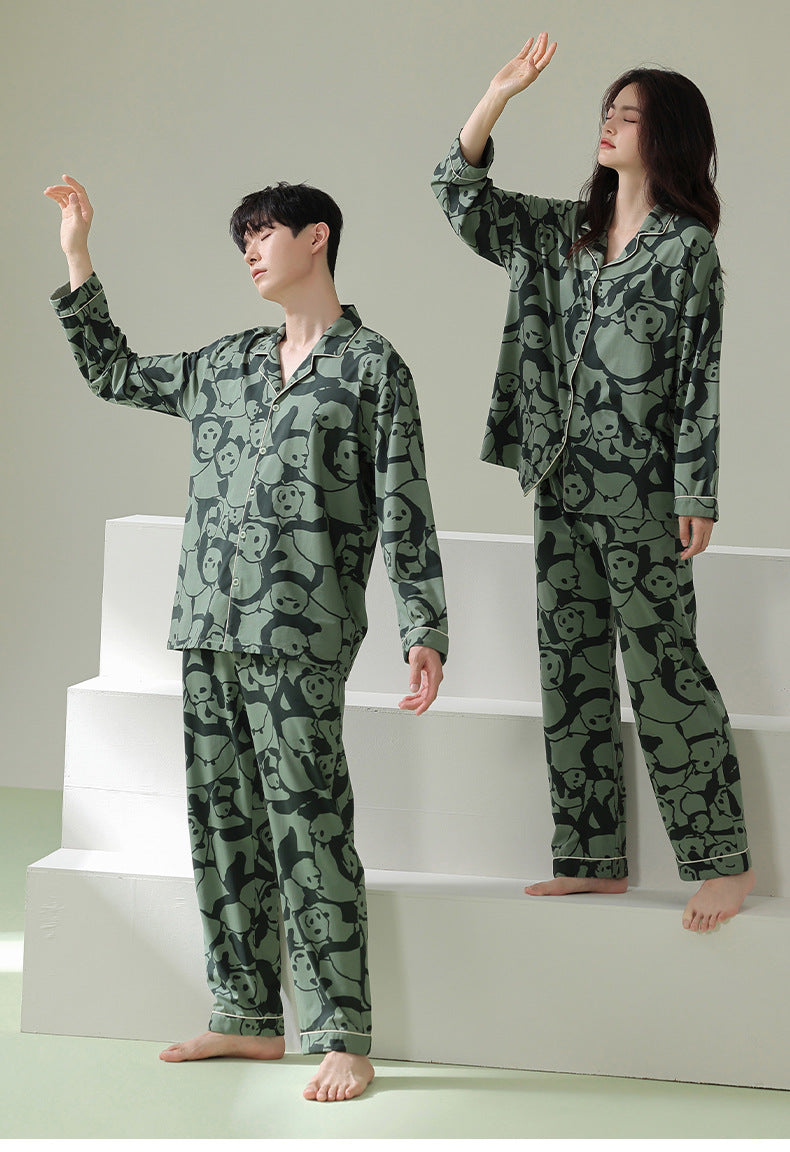 Matching Panda Cotton Pajamas Set for Couples