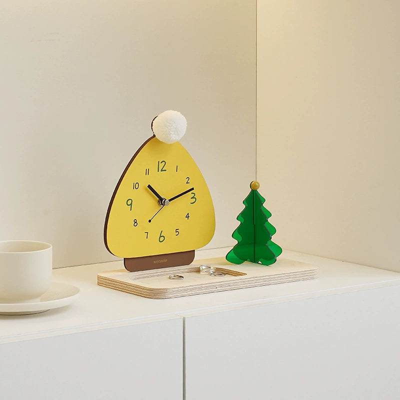 Nordic Christmas Silent Pedestal Clock