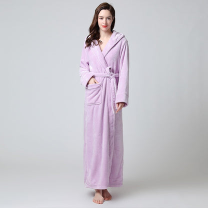 Hooded Flannel Matching Nightgown Set