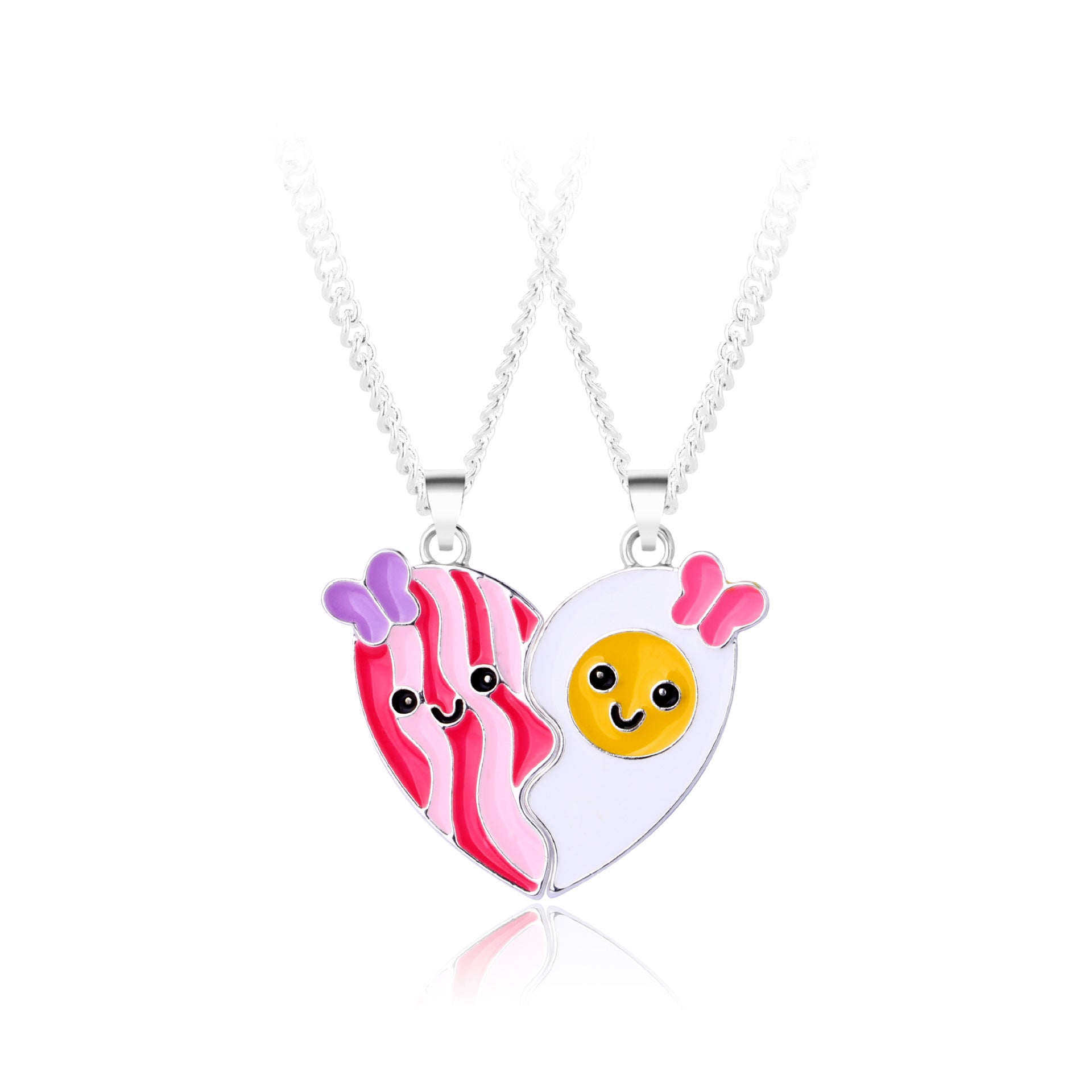 Luoluo&baby 2pcs/set Cute Rainbow Heart Pendant Necklace For Girls Kids  Friendship Bff Necklaces Best Friend Jewelry Gifts - Necklace - AliExpress