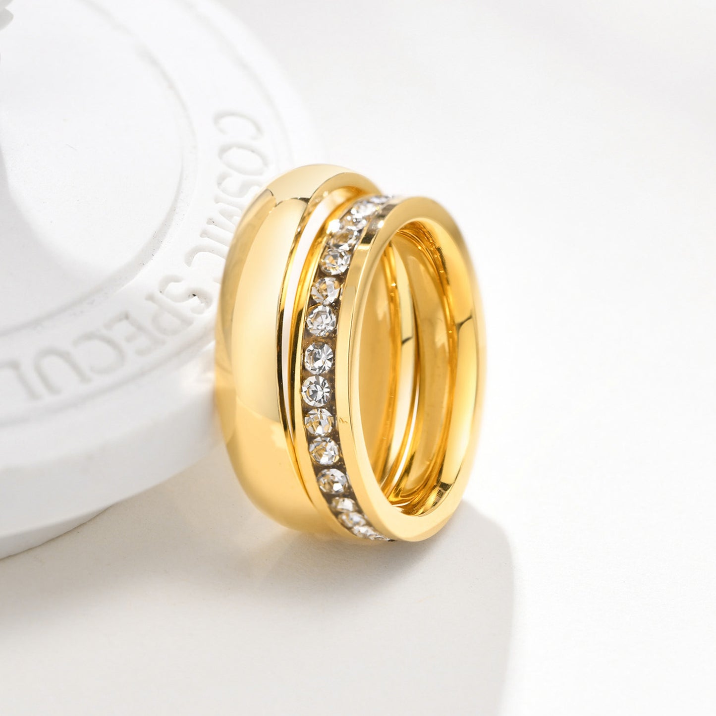Matching Wedding Bands – Gold Plated, Custom Engraved