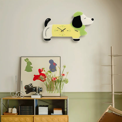 Silent Dachshund Acrylic Wall & Desk Clock