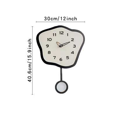 Odd Shaped Swinging Silent Pendulum Clock (26 × 30 cm)
