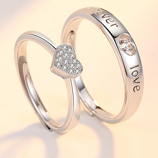 Forever Love Anniversary Rings Gift for Couple