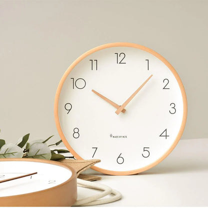 Nordic Minimalist Wooden Silent Wall Clock – Timeless Scandinavian Design