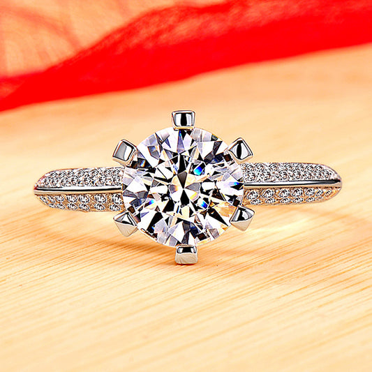 0.6ct Round Lab Diamond Womens Ring with Name