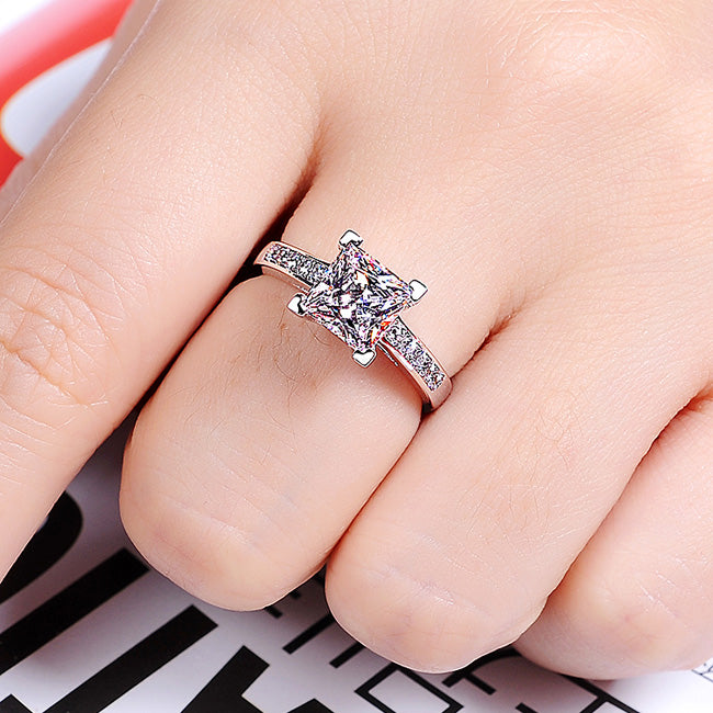 1.5 Carat Lab Diamond Princess Cut Ring for Her