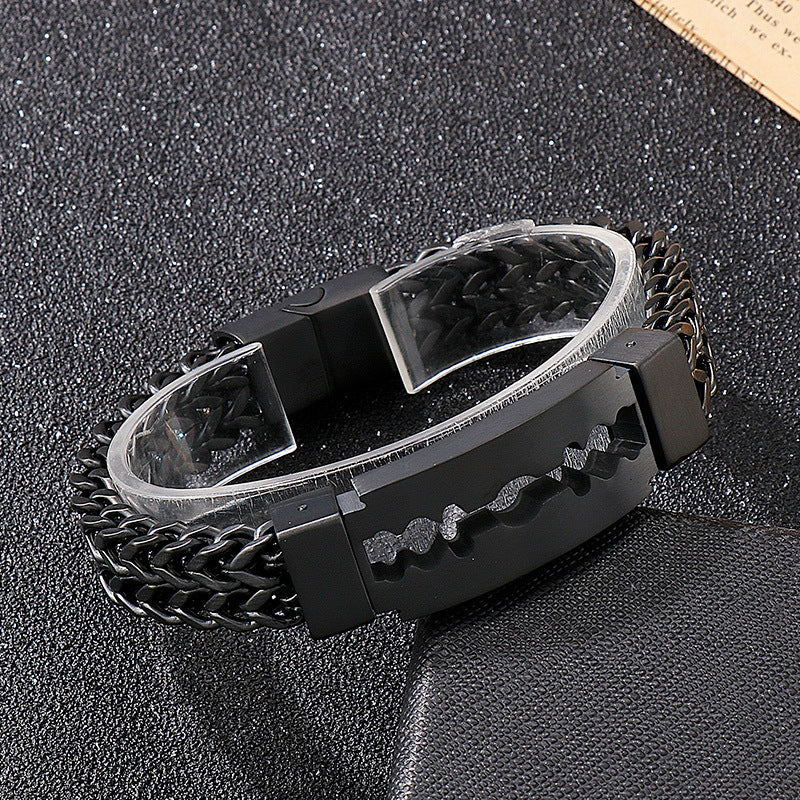 Custom Barber Style Mens Bracelet 22cm