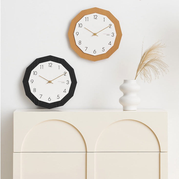 Modern Geometric Analog Silent Wall Clock