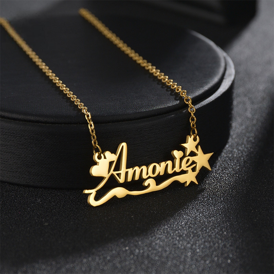 Stars Personal Name Necklace