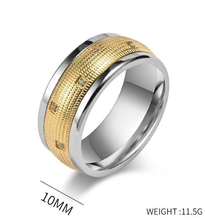 Engraved Mens Stainless Steel Fashion Ring 8mm