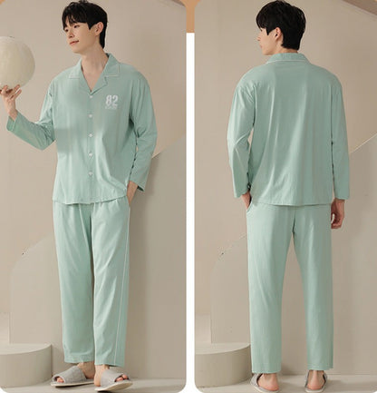 Pure Cotton Loungewear Pajamas Set for Couples