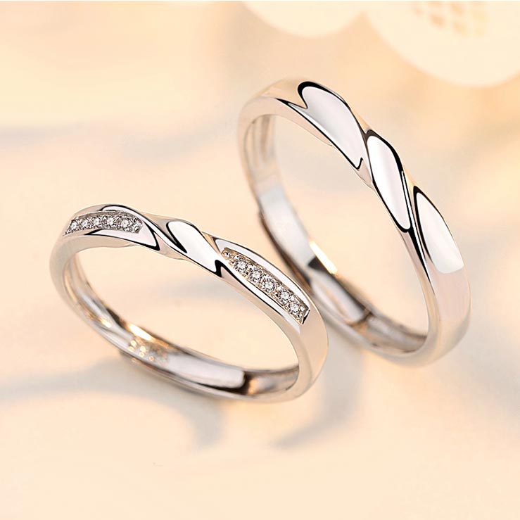2 Matching Rings Custom Matching Wedding Rings Set for Two Gullei.com