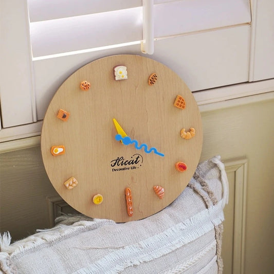 Bakery Themed 3D Analog Silent Wall Clock - Eco-Friendly Kitchen & Dining Decor