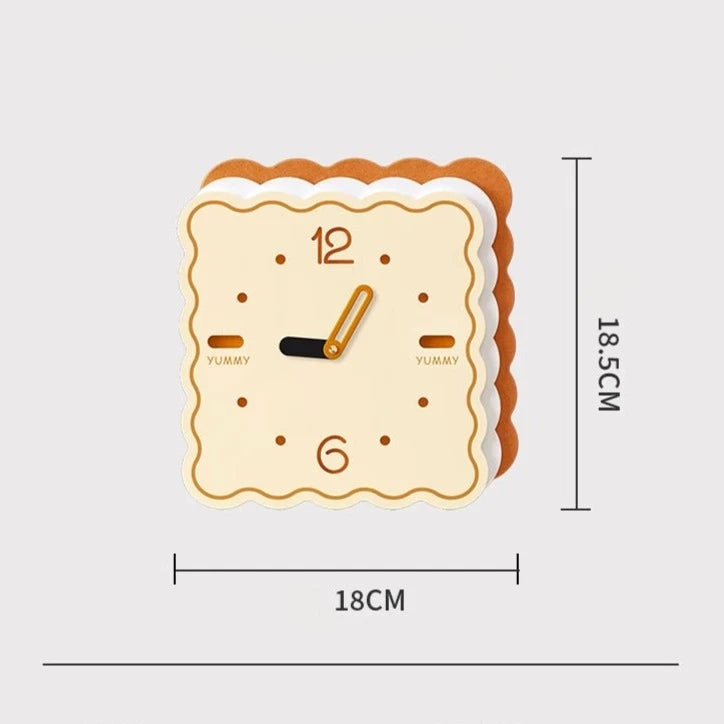 Biscuit Shaped Decorative Silent Desktop Clock