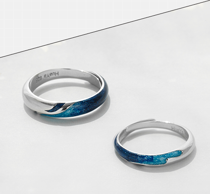 Engraved Anniversary Rings Gift for Him and Her (Adjustable Size)