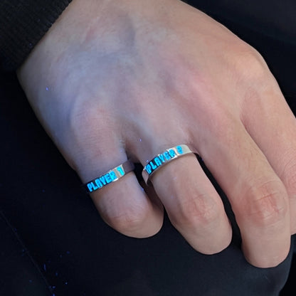Glow in Dark Matching Rings Set for Couples