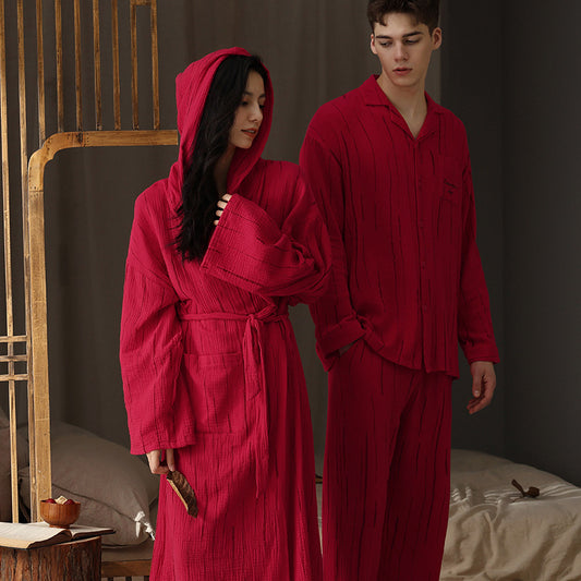 100% Premium Cotton Christmas Couples Pajamas Set