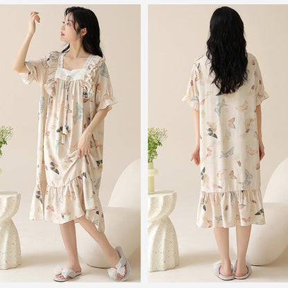 Sleeveless Long Nightwear Organic Cotton Summer