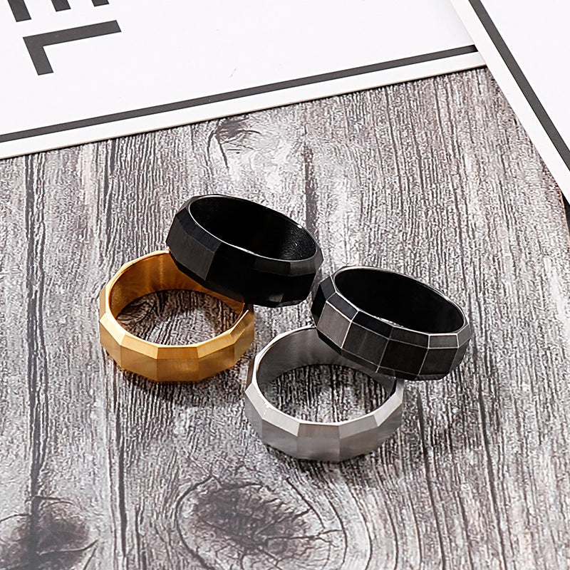 Personalized Vintage Mens Promise Ring Gift 8mm