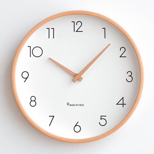 Nordic Minimalist Wooden Silent Wall Clock – Timeless Scandinavian Design