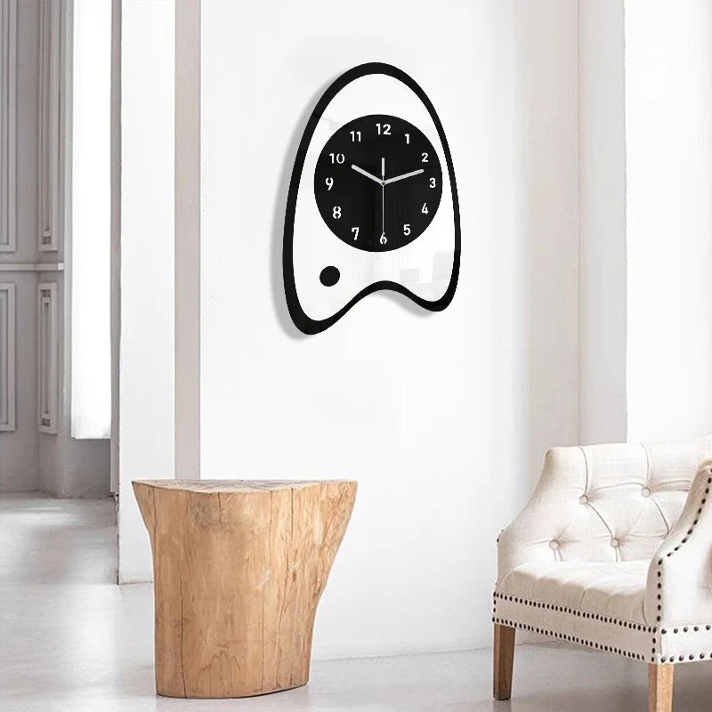 Cute Fish Bait Silent Pendulum Wall Clock (37×21 cm)