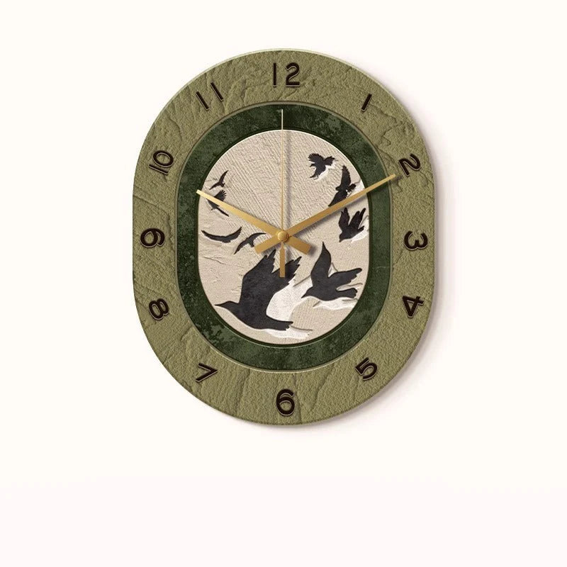 Art Deco Floral Silent Wall Clock – Mirror Acrylic