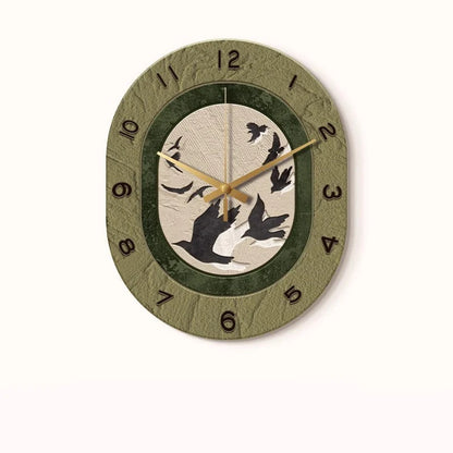 Art Deco Floral Silent Wall Clock – Mirror Acrylic