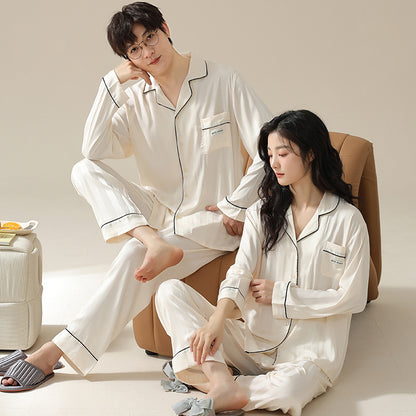 Matching Silky Pajamas Set for Married Couples