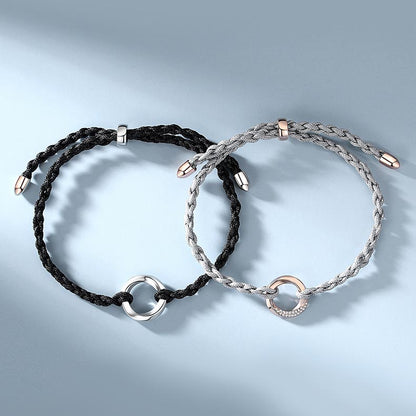 Personalized Ring Charm Promise Bracelets Set
