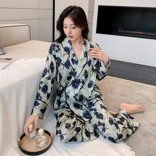 Elegant Floral Pajama Set for Women - Gullei